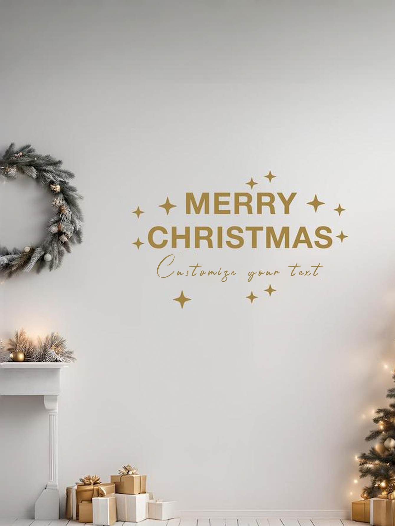 Custom Merry Christmas Wall Decal